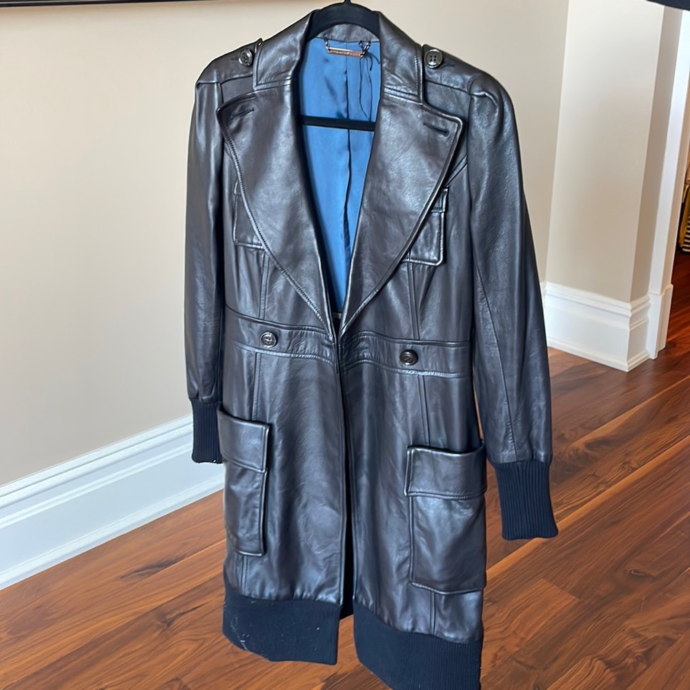Dvf leather jacket